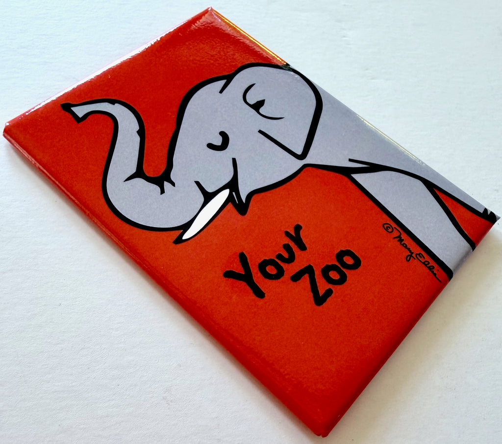 Elephant Your Zoo Custom Magnet
