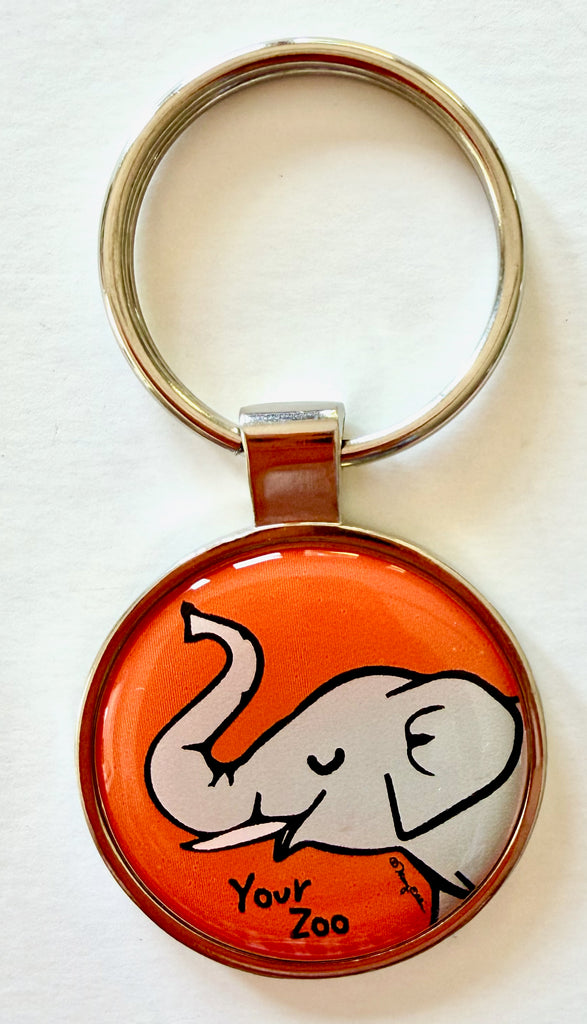 Elephant Custom Zoo Keychain