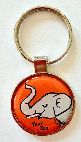 Elephant Custom Zoo Keychain
