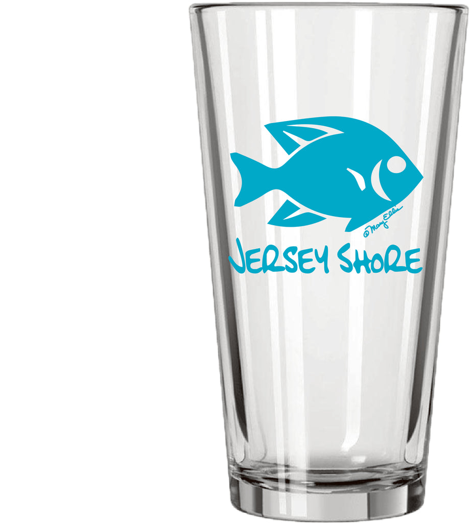 Jersey Shore Fish Pint Glass