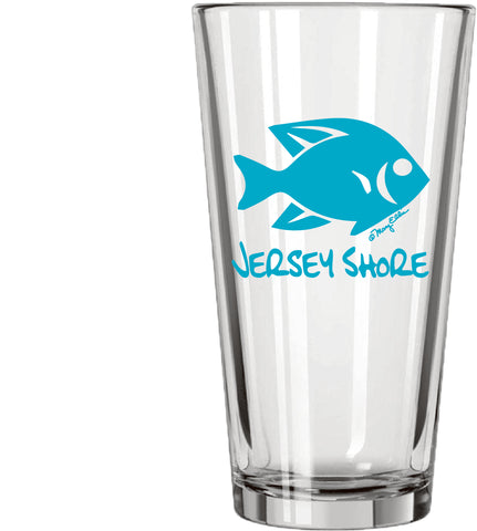 Jersey Shore Fish Pint Glass