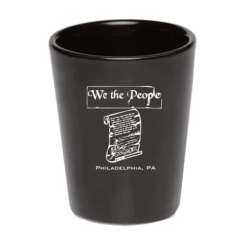 Philadelphia Shot Glass Black Ceramic We The People