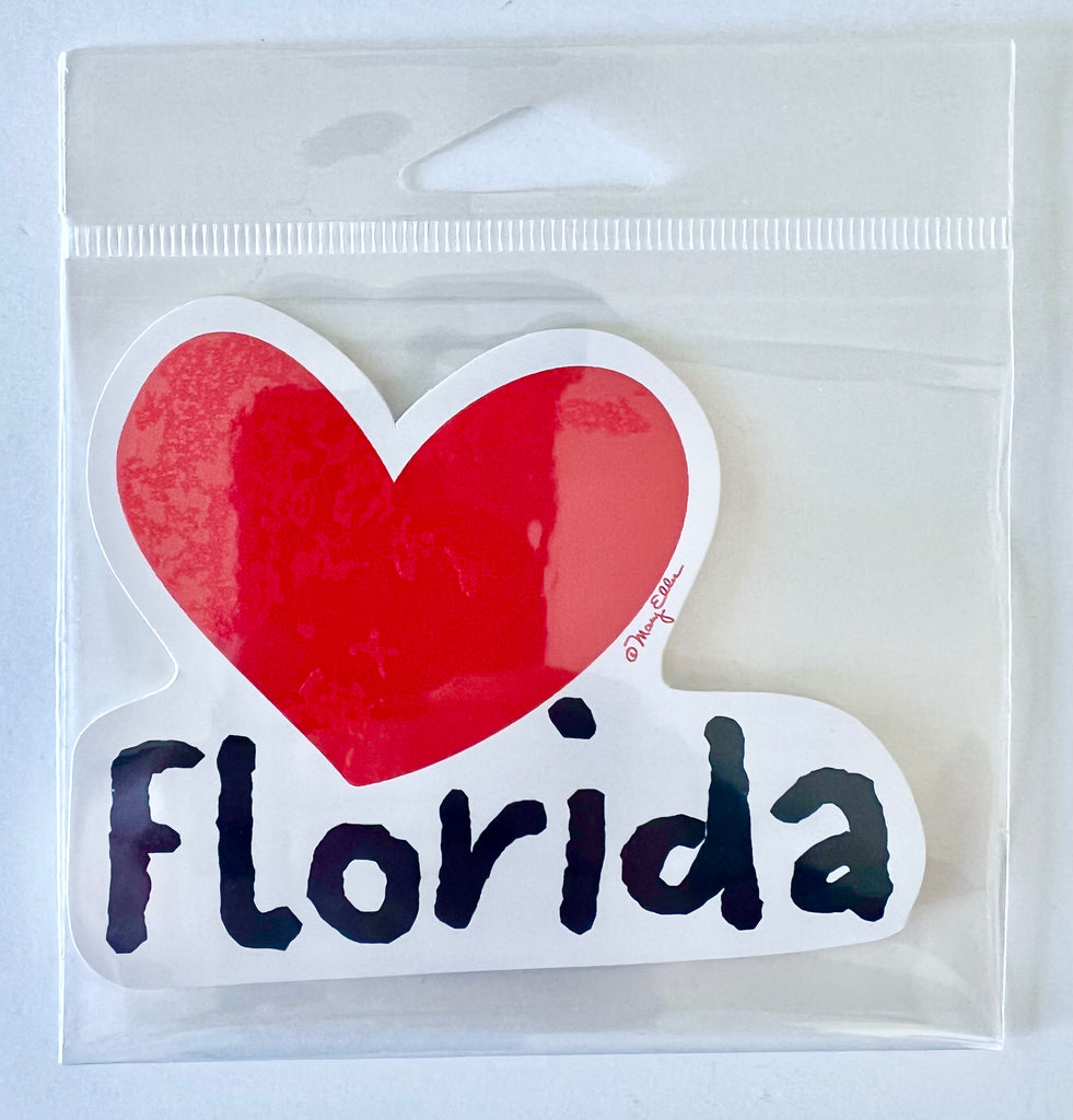 Florida Heart Giant Sticker