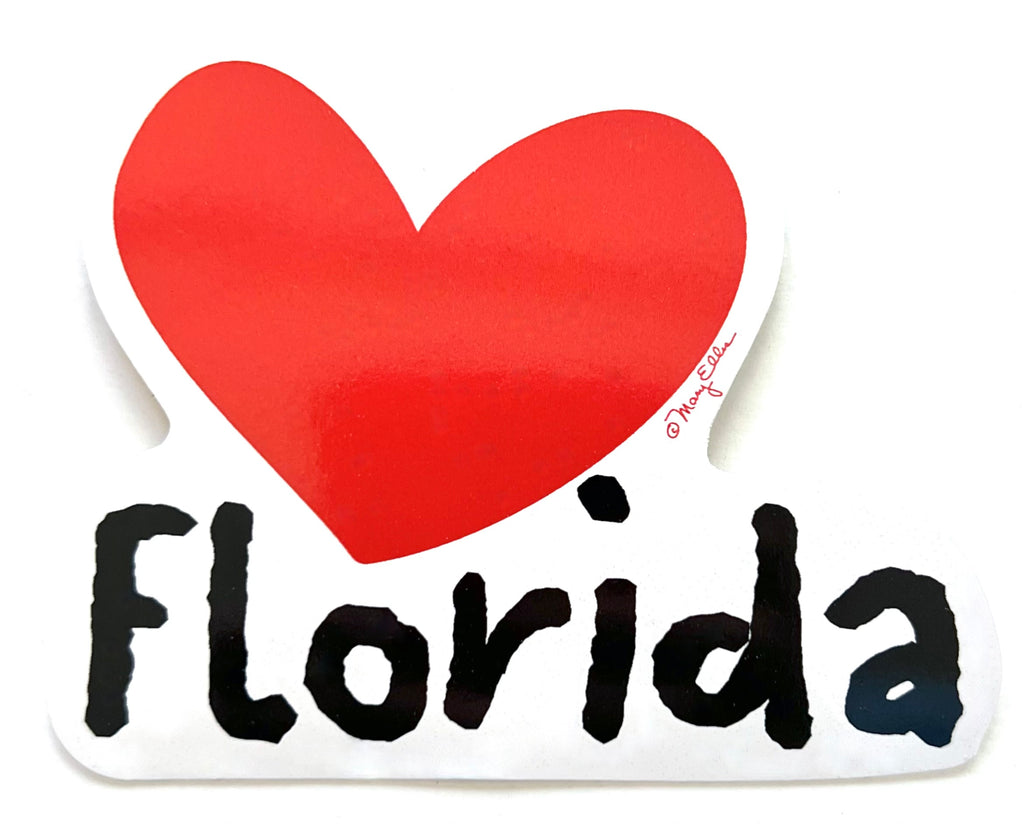Florida Heart Giant Sticker