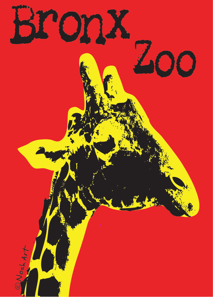 Giraffe Custom Zoo Magnet