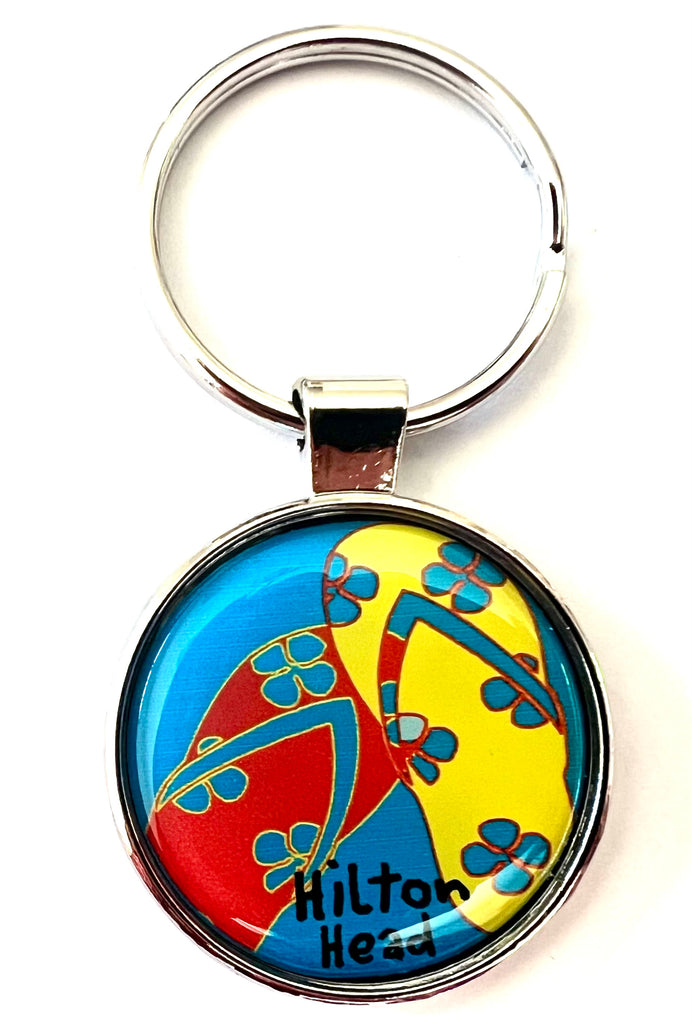 Hilton Head South Carolina Keychain Flip Flops