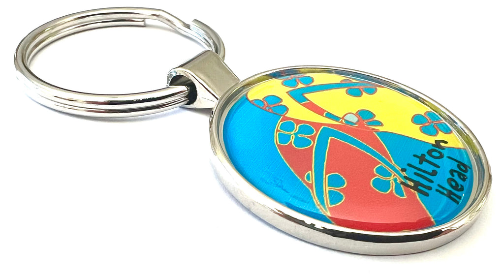 Hilton Head South Carolina Keychain Flip Flops