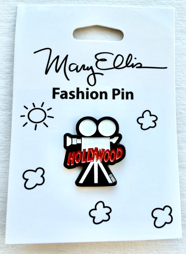 Hollywood Los Angeles Camera Lapel Pin Souvenir Gift