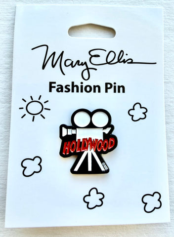 Hollywood Los Angeles Camera Lapel Pin Souvenir Gift
