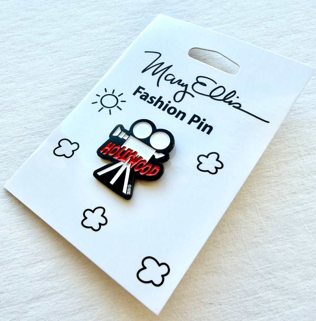 Hollywood Los Angeles Camera Lapel Pin Souvenir Gift