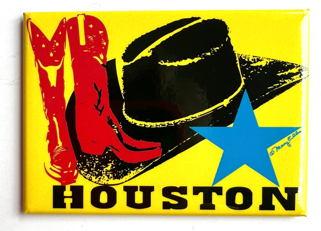 Houston Texas Magnet Hat Boots Star