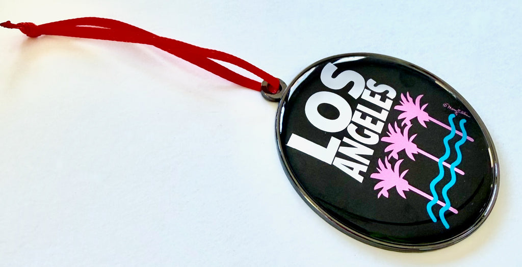 Los Angeles Christmas Ornament Palm Tree Graphic