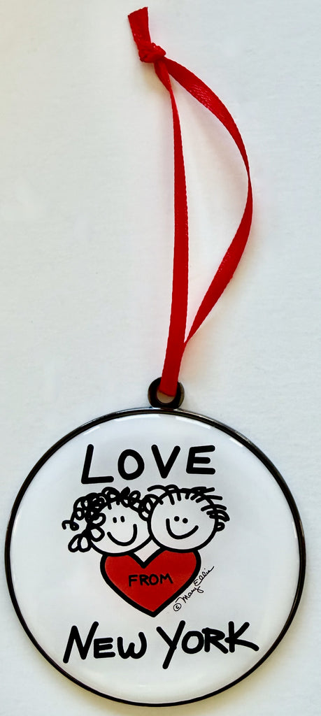 New York Christmas Holiday Dome Ornament Love From