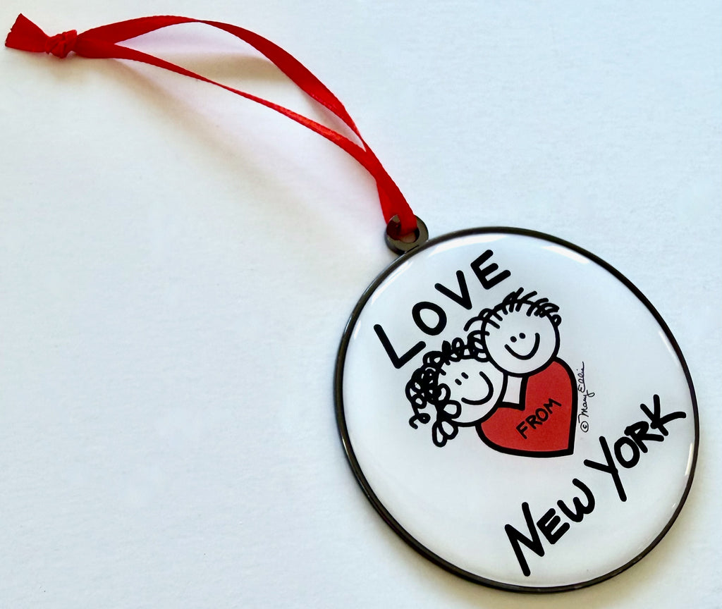 New York Christmas Holiday Dome Ornament Love From