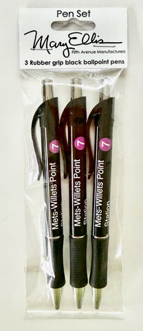 New York MTA Mets Citi Field Station Pen Set of 3
