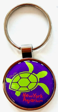 Sea Turtle Custom Aquarium Zoo Keychain
