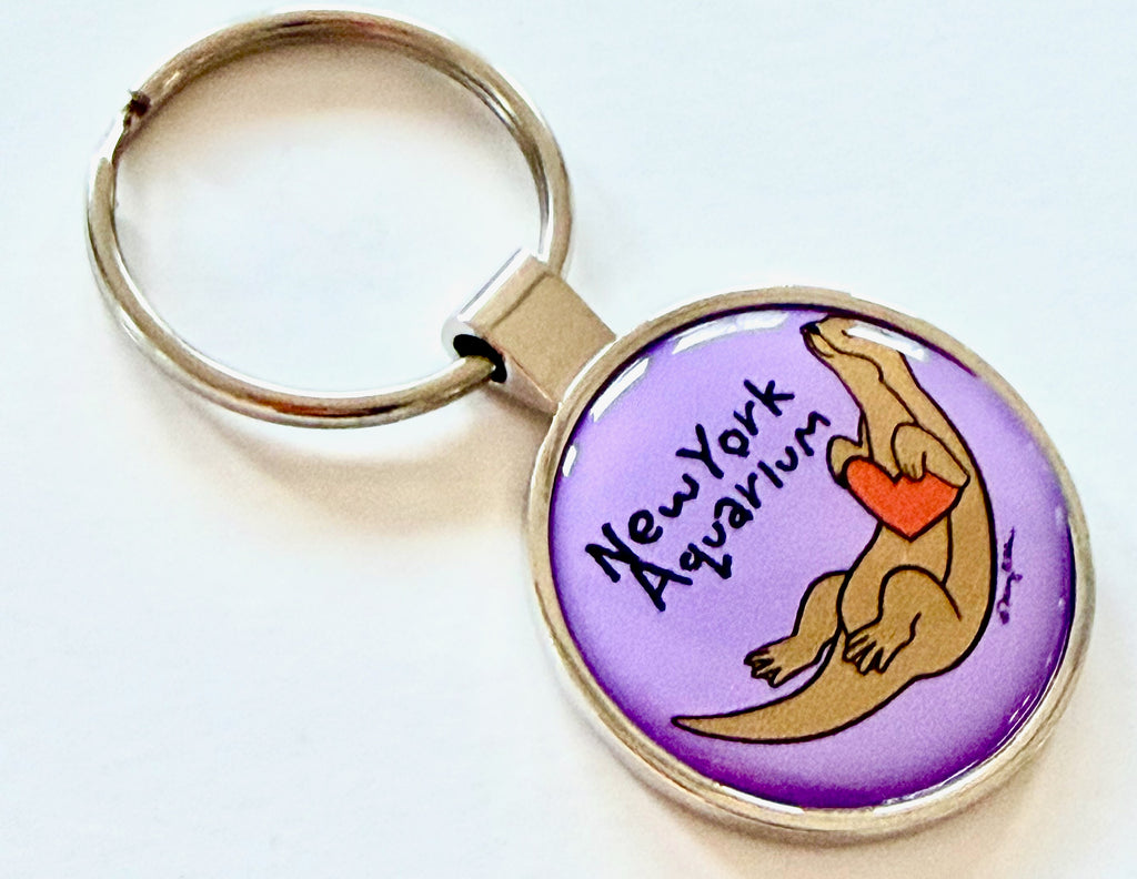Sea Otter Custom Aquarium Zoo Keychain