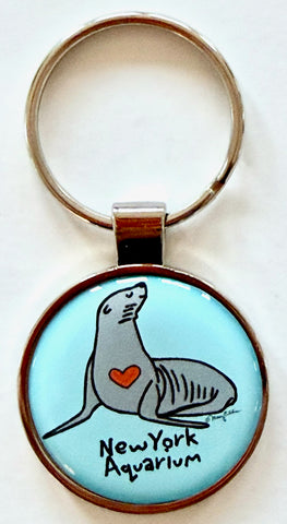 Sea Lion Custom Aquarium Zoo Keychain