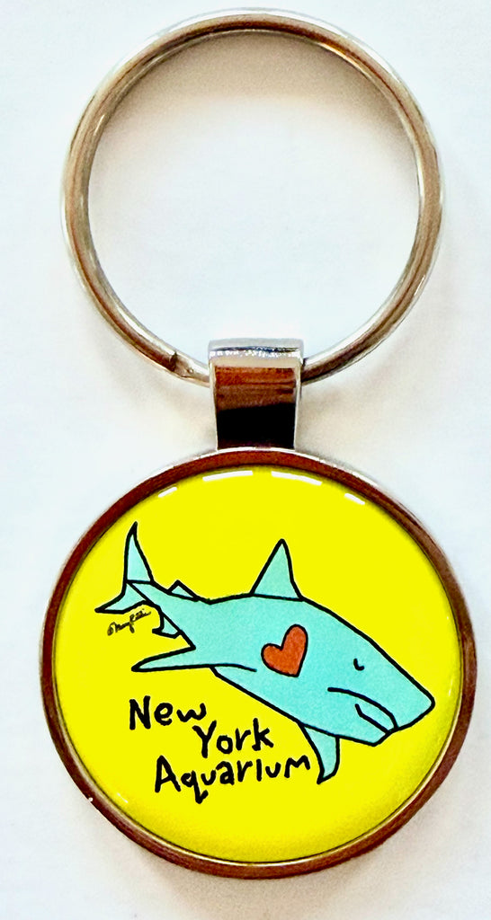 Shark Heart Custom Aquarium Zoo Keychain