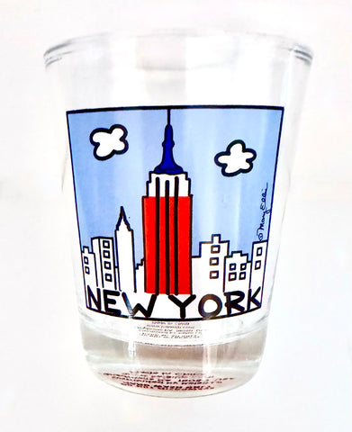 New York Shot Glass Patriotic Skyline