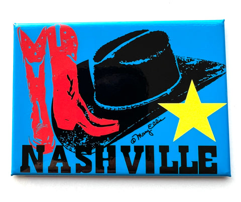 Nashville Tennessee Magnet Boots Hat