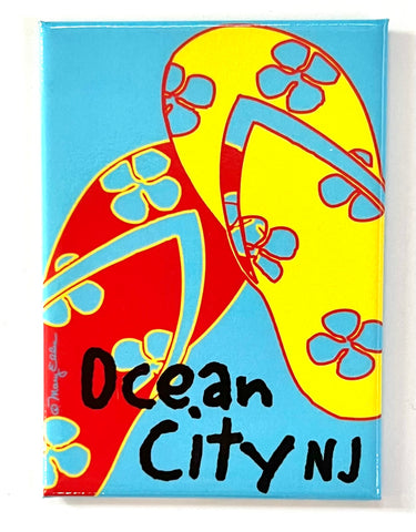Ocean City New Jersey Shore Flip Flops Magnet