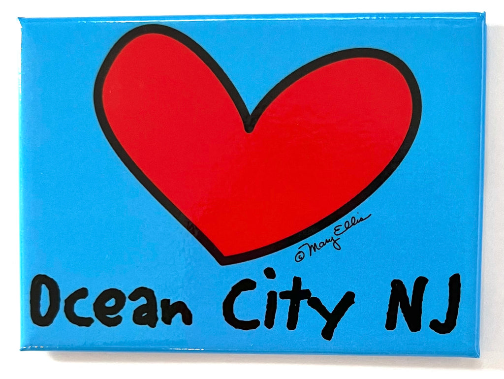 Ocean City New Jersey Shore Heart Magnet