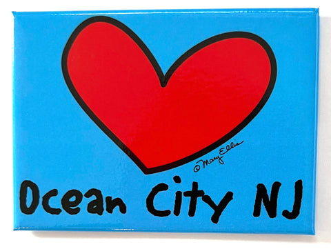 Ocean City New Jersey Shore Heart Magnet