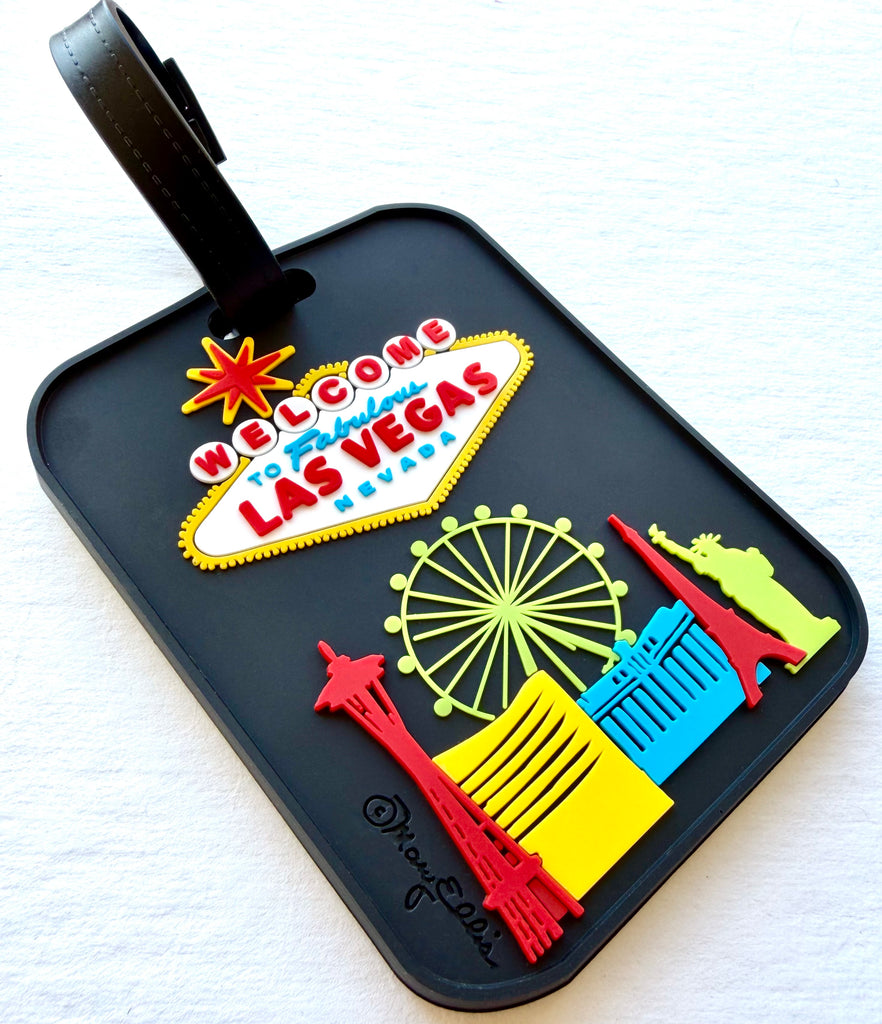 Las Vegas Skyline 3-D Luggage Tag