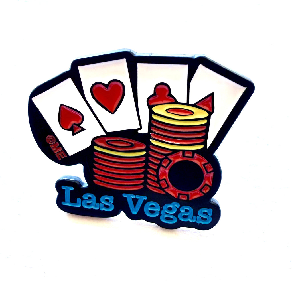 Las Vegas Cards Chips Lapel Pin