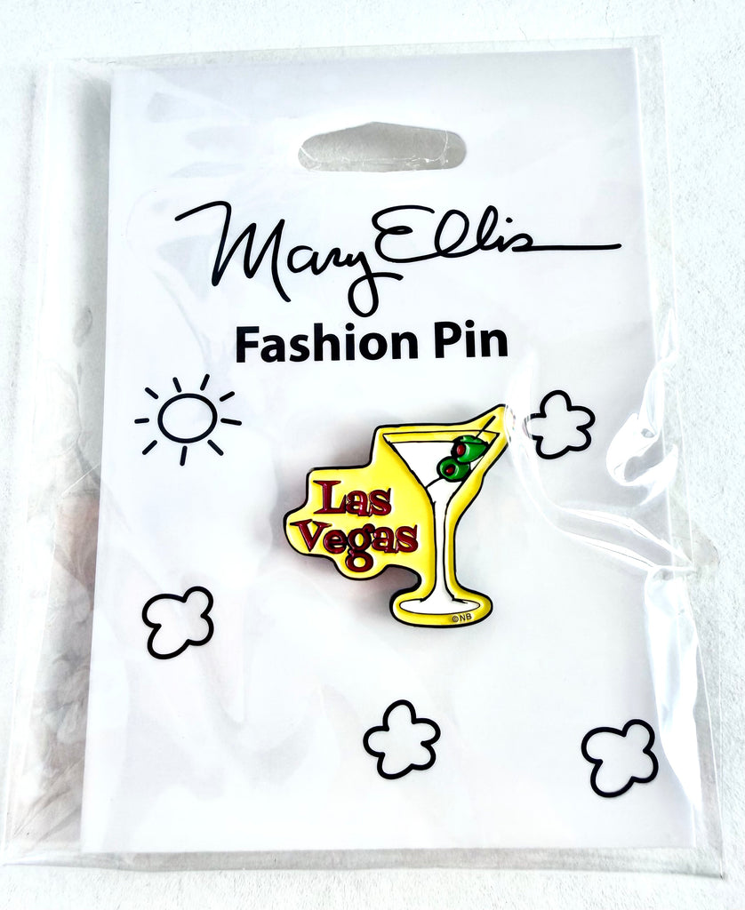 Las Vegas Martini Glass Lapel Pin