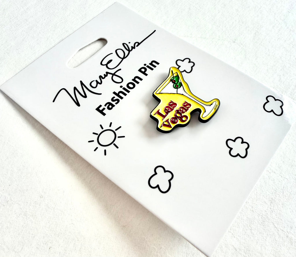 Las Vegas Martini Glass Lapel Pin