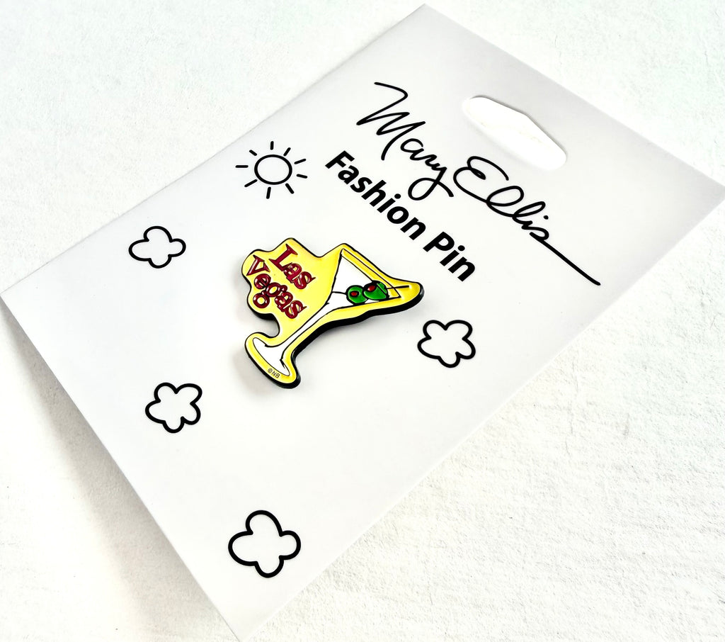 Las Vegas Martini Glass Lapel Pin
