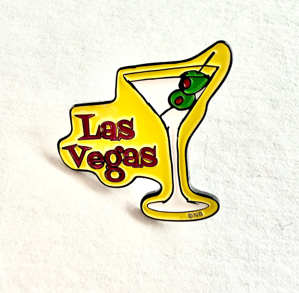 Las Vegas Martini Glass Lapel Pin