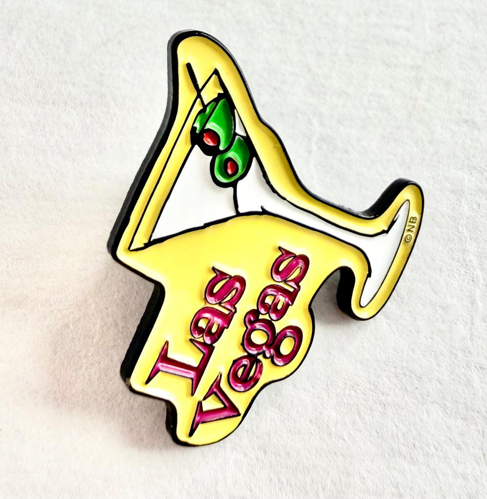 Las Vegas Martini Glass Lapel Pin