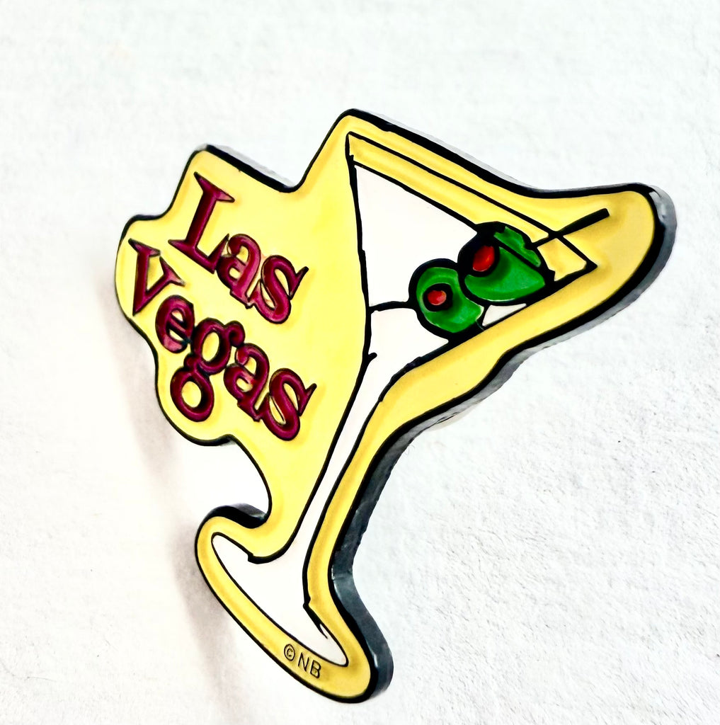 Las Vegas Martini Glass Lapel Pin