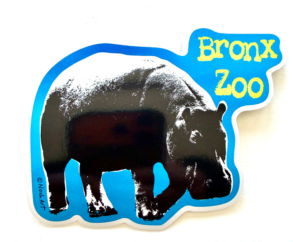 Hippo Zoo Animal Giant Sticker