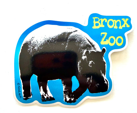 Hippo Zoo Animal Giant Sticker