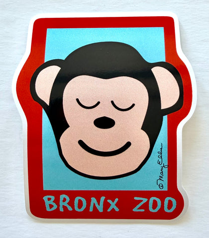 Cute Monkey Zoo Animal Giant Sticker