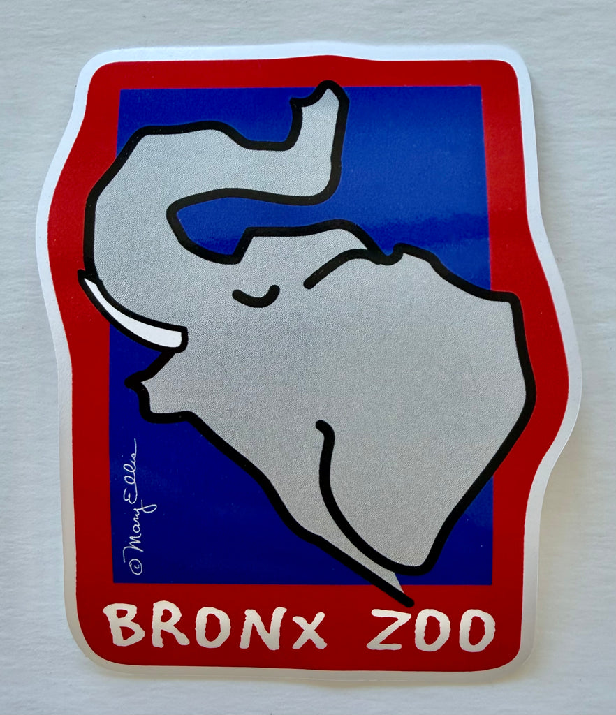 Cute Elephant Zoo Animal Giant Sticker