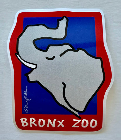Cute Elephant Zoo Animal Giant Sticker