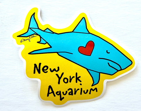 Shark Heart Aquarium Zoo Animal Giant Sticker