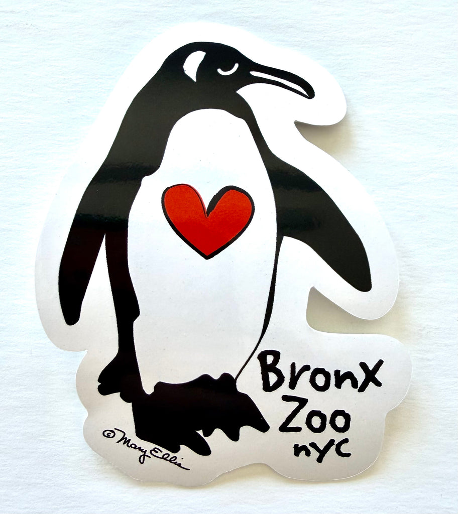 Penguin Heart Zoo Aquarium Animal Giant Sticker