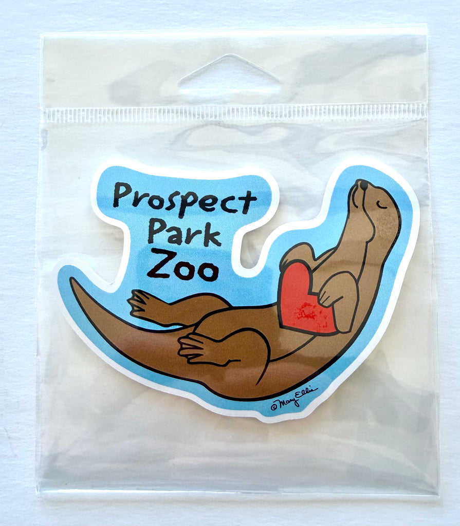 Sea Otter Heart Zoo Aquarium Animal Giant Sticker
