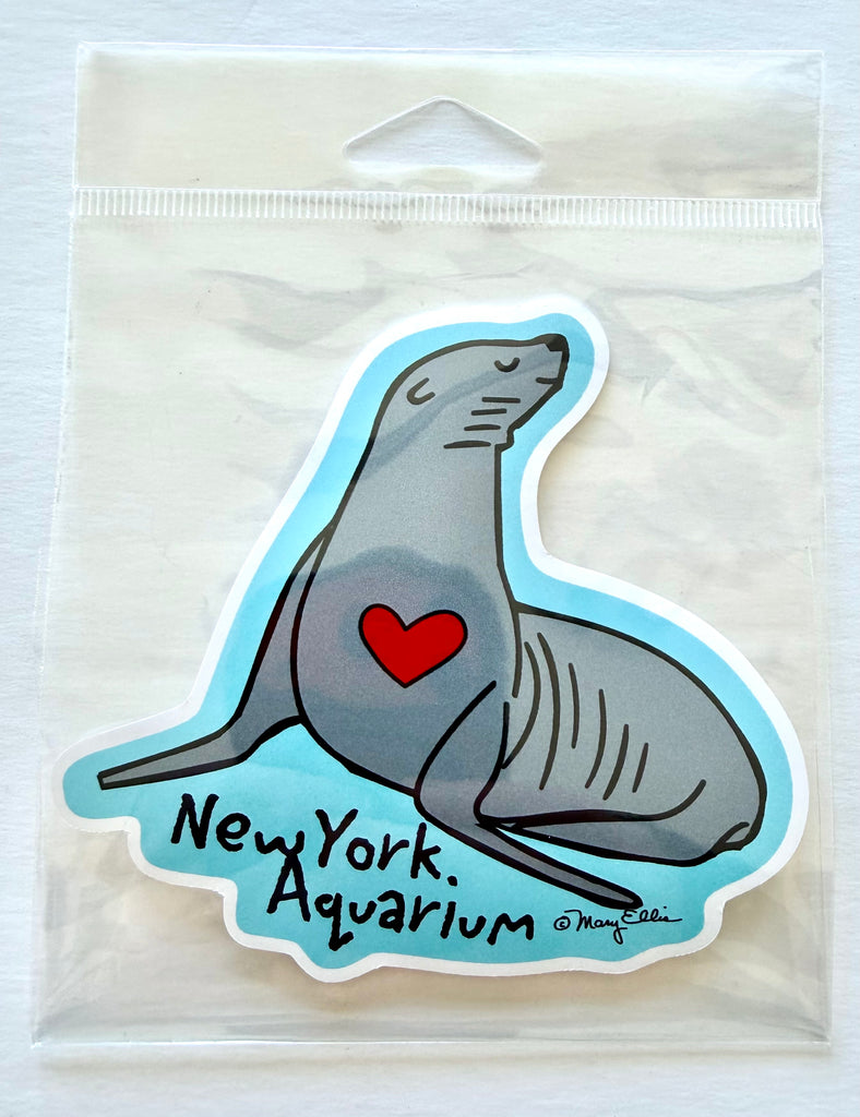 Sea Lion Heart Zoo Aquarium Animal Giant Sticker