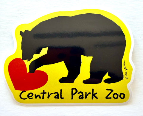 Bear Heart Zoo Animal Giant Sticker