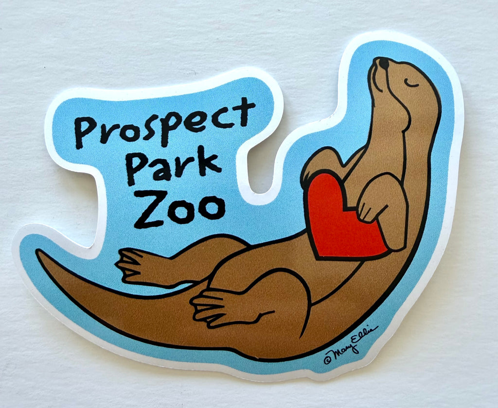 Sea Otter Heart Zoo Aquarium Animal Giant Sticker