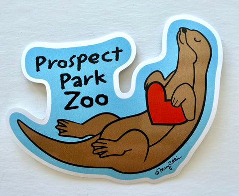 Sea Otter Heart Zoo Aquarium Animal Giant Sticker
