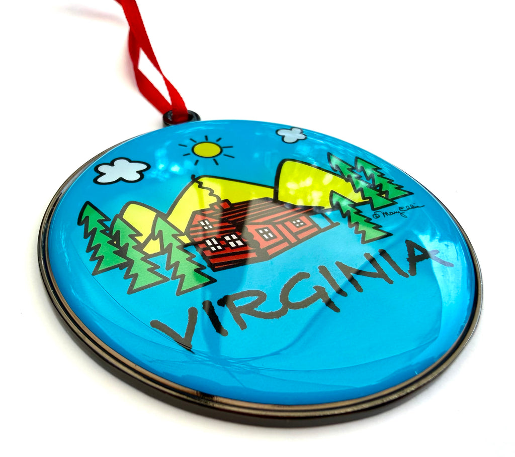 Virginia Cabin Christmas Ornament