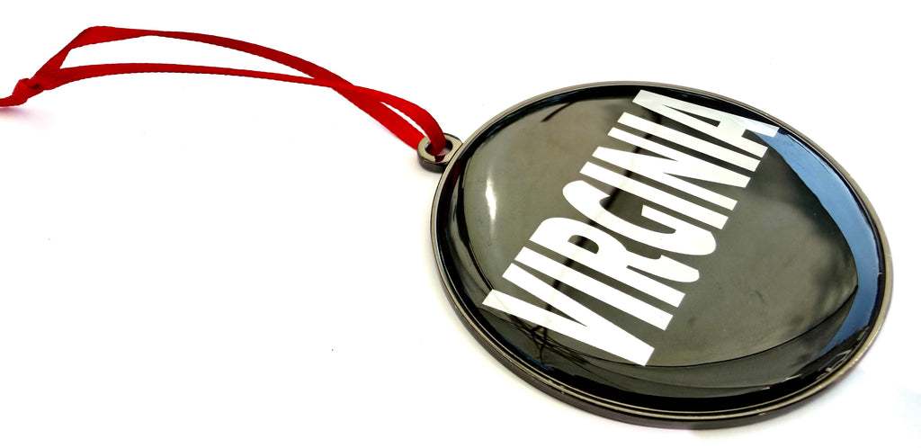 Virginia Text Graphic Christmas Ornament